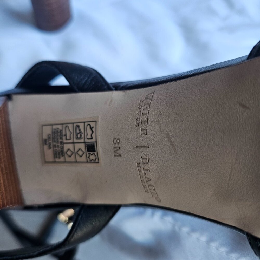 White House Black Market Celina 4.5”Heel Textured Open Toe Platform Sandal 8M - Picture 6 of 11